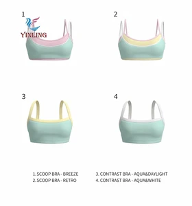 Women Custom OEM Wholesale Aqua Contrast Trim Yoga Set Bra Shorts Leggings Fitness Activewear