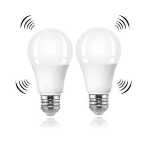 Radar Motion Sensor Light Bulbs A19 E27 Outdoor Auto On/Off Motion LED Lights for Outside Porch Garage Driveway Patio