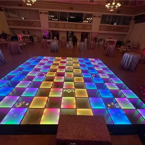 Smart interactive LED Dance Floor with Custom Wedding Decorations LED Runway Floor Addressable Wave Sensory interactive