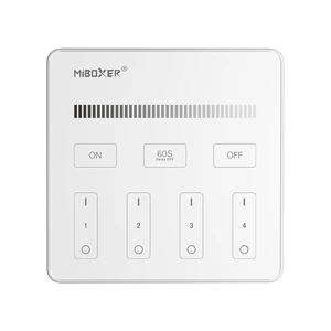 B1 Milight Miboxer White Black Wall Mounted 2.4G Wireless Dimming 4 Zone Individual Control RF Dimmer Dimmable Panel