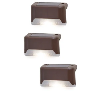 Hot-Selling Solar LED Step Lights IP44 Waterproof Battery Operated Light Sensor Landscape Outdoor Garden Decorative Wall