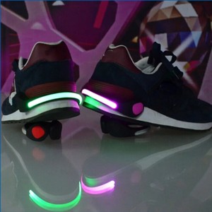 Custom logo Outdoor Running Light LED Luminous Shoe Clip Light Night Safety Warning Bright Flash Light Sport Bicycle Bike