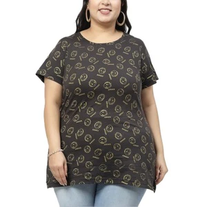 Women's All-Over-Print Casual T-Shirt Plus Size 100% Cotton Breathable Jersey Solid Wholesale Manufacturing Price Bangladesh