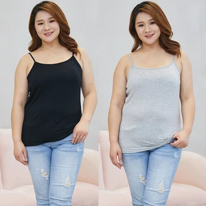Womens Plus Size 2XL-6XL Modal Viscose Soft Camisole Comfy TankTop Daily Causal Wear Nightwear Cozy Plus Size Pajamas Set