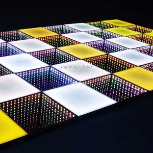 20x20ft Wireless Portable Time Tunnel Dj 3d Mirror Rgb Led Dance Floor for Party