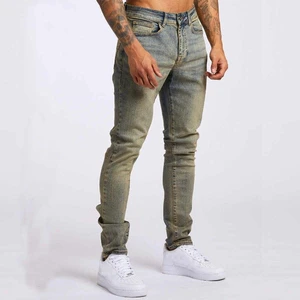 Denim Men's Jogger Pants Classic Style Trendy Casual Regular Fit Mid-Waist Design Waterproof Breathable Polyester/Cotton Blend