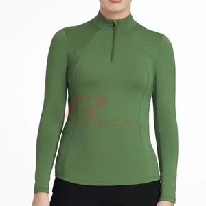 OEM women baselayer wholesale high quality breathable quick dry fabric long sleeve slim cut active wear for outdoor use