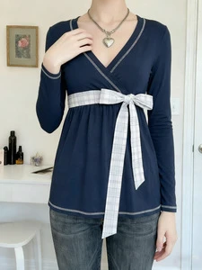 American hot sale blouse sweet and style long-sleeve top T Shirt casual women fall tops for party