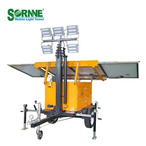 Mobile Height Telescopic Road Application Light Tower Mast Lamps IP65 Rated Light Towers with LED Light Source