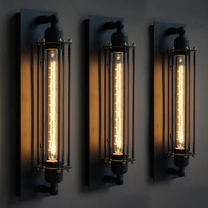 Retro Nostalgic Industrial Style Flute Wall Lamp LOFT Edison Incandescent LED Iron Wall Lamp Corridor Table Lamp Decor Lighting
