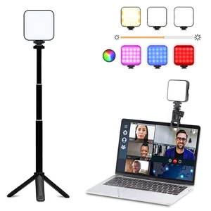 RGB Video Light, LED Camera Light 360 Full Color Portable Lighting with Cold Shoe, Rechargeable Dimmable Magnetic Panel Light