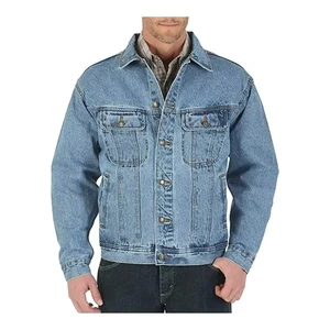 Men's Classic Autumn Denim Canvas Customizable Vintage Style High-quality Cotton Turn-down Collar Quick Dry Anti-UV Jacket