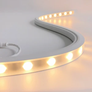 3D Bending LED Neon Light Wall Washer Single White 5M Range Lights up Large Walls IP67 Hotel Lobbies Building Facade Lighting