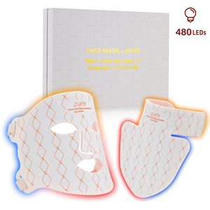 4 Colors Targeted Skincare Standing LED Mask Red Light Neck Lift