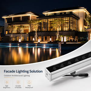 Outdoor Architectural Facade Lighting Solution IP66 Waterproof LED Wall Washer Linear Light For Building Exterior Project