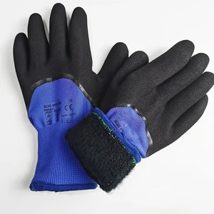 Excellent Grip 3/4 Latex Foam Coated Double Lining Insulated Winter Work Safety Gloves
