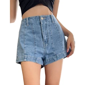 Fashion Summer Women Denim Shorts High Quality Stitching Jean Shorts Wholesales Casual Blue Shorts for Women Jeans