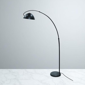 Contemporary Luxury Living LED Floor Lamps Modern Nordic Style Marble Base Arc Shape Night Lights Black Finish for Sofa Lighting