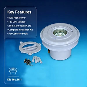 Underwater Light -50W,12V,with 2.5m Cord for Concrete Pools