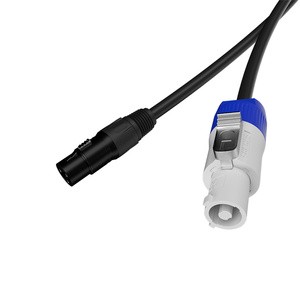 SHEHDS 2 In 1 Hybrid Power DMX Combo Cable Pro PowerCon And XLR Integrated Cord For Stage Light