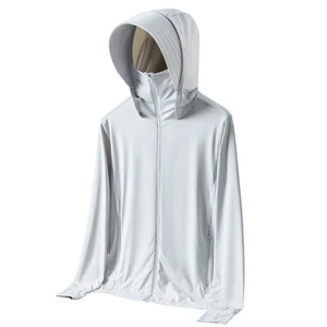 Sunscreen Clothing Outdoor UPF50 + UV Big Hat Anti UV Quick-dry Light Weight Sun Protection Hooded Cooling Skin Jacket for Men