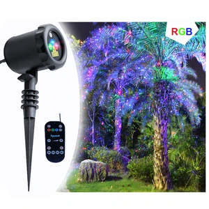 RGB Rotating Sparkling Laser Garden Light Programmable Laser Projector Christmas Lights