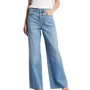 Casual Slim Women's Denim Jeans Eco Friendly Breathable Mid Waist Skinny Pencil Stretch Breathable Women Denim Pants Dark Wash
