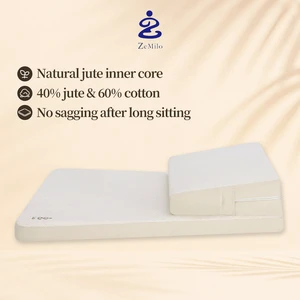 Breathable Yoga Meditation Mat With Non-Sagging Jute Inner Core 15% Incline Trapezoid Zafu For Health Wellness Clubs