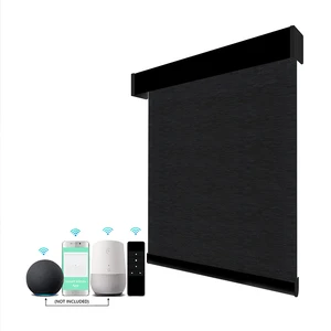Smart Blackout Roller Shades - Rechargeable Motorized Blinds With WiFi/Alexa/Google Home Control & Remote Operation