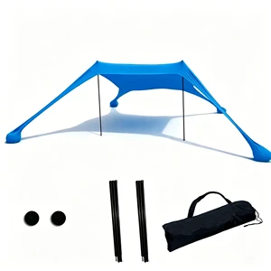 Sun Protection Large Canopy Sandbag Anchors Outdoor Summer Beach Sun Shelter