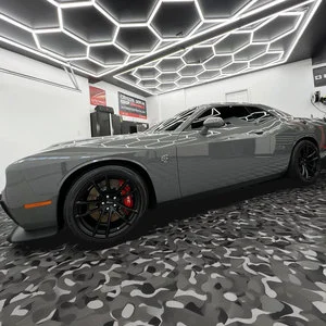 Customized High Brightness Hexagonal LED Garage Ceiling Lights Portable Gym & Barbershop Detailing AC Power Supply