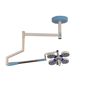 Hot Selling SS Shadowless Single Dome Surgical Light Ceiling 4-Reflector 140k Lux Remote Ready Low Price for Hospitals 1 Year