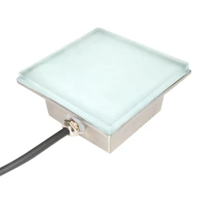 Customized Outdoor Floor Road Square Color Changing 3W IP67 Frosted Glass Recessed Ground LED Brick Light LED Tile Paver Light