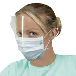 Premium Plus 3-Layer Blue Face Shield Mask with 3 Earloops Class II 25 Pack for Adults