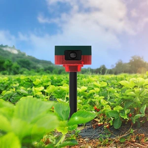 Solar Light Outdoor Security Wall Lamp with Motion Sensor Siren 360 Degree 3 Sensors Remote Control 6 LED Recording Voice Light