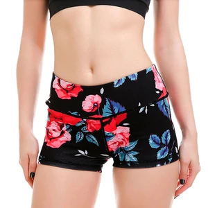 Women's Summer Red Roses Gym Shorts High Breathable Fitness YOGA Shorts Casual Style Plus Size Full Sublimation High Quality