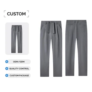 Minimalist Design New Design Summer Thin Loose Straight Suit Pants Casual Clean Fit Wide Leg Fashion Bottoms for PANTS