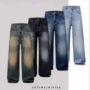 Men's Jeans Straight-cut Loose and Casual Low Price Fashion