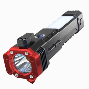 Multifunctional Car Self-rescue Escape Hammer Broken Window Artifact Powerful Rechargeable Led Torch Light Tactical Flashlight