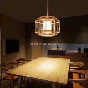 Home Office Natural Woven Bamboo Hanging Pendant Light Wholesale Supplier Custom Lighting Fixture