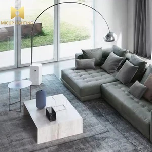 Nordic Modern Marble Base Fishing Floor Lamp Stand Arc Standing Floor Lamp for Living Room Hotel