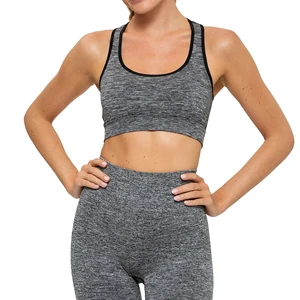 Women's High Support Seamless Sports Bra Custom Material Size Breathable and Light Weight Comfortable Sleeveless Fitness Wear