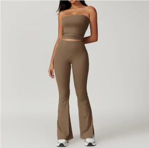Women's AL Yoga Set Wholesale Naked Feeling Sports Bodysuits Jumpsuits Breathable Quick-Dry Spandex/Nylon Two-Piece Workout