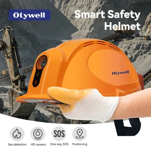 Multi-gas Leaking Alarm Industrial Safety Helmet Hard Hats With Gas Detector