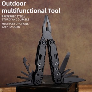 Multifunctional 10-in-1 Folding Pliers Outdoor Camping Hiking Pocket Stainless Steel Blade Wrench Bottle Opener Screwdriver