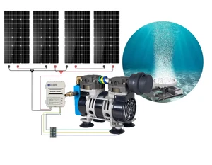50LPM Portable BLDC Motor Pump Solar Powered Pond Aerator For 0.5 Acres Up To 6m Depth Fish Ponds