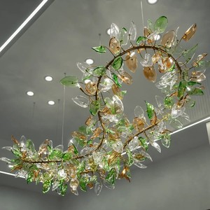 ANNO Hot Sale Green Glass Pendant Light Chandelier New Design Luxury Light