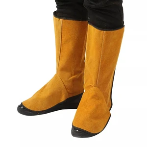 Wholesale Heavy Duty Cowhide Split Leather Shoe Cover Heat Spark Resistant Firefighting Construction Workwear Safety Clothing