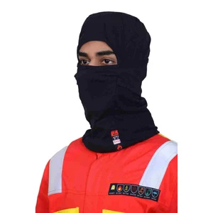 Black FR Lightweight Balaclava Fireproof Water Resistant Safety Clothing High Visibility Cotton Fabric Protective Anti-Static