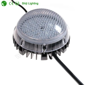Outdoor IP67 120mm DMX RGB Pixel LED Point Light Copper and PVC Body for Building Facade and Landscape Lighting